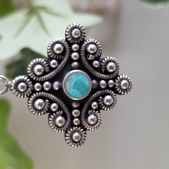 925 silver and turquoise earrings - Picture 4 of 5